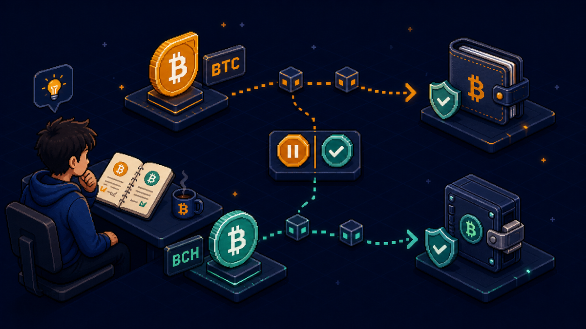 Beginner comparing Bitcoin BTC and Bitcoin Cash BCH