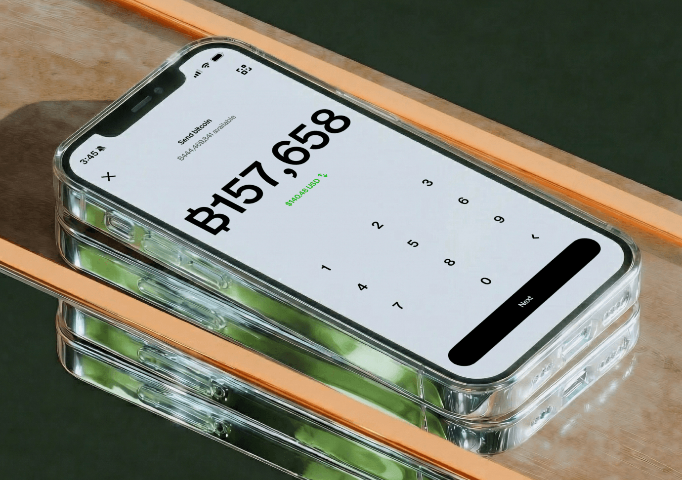 Official Cash App Bitcoin article screenshot showing a send bitcoin amount screen.