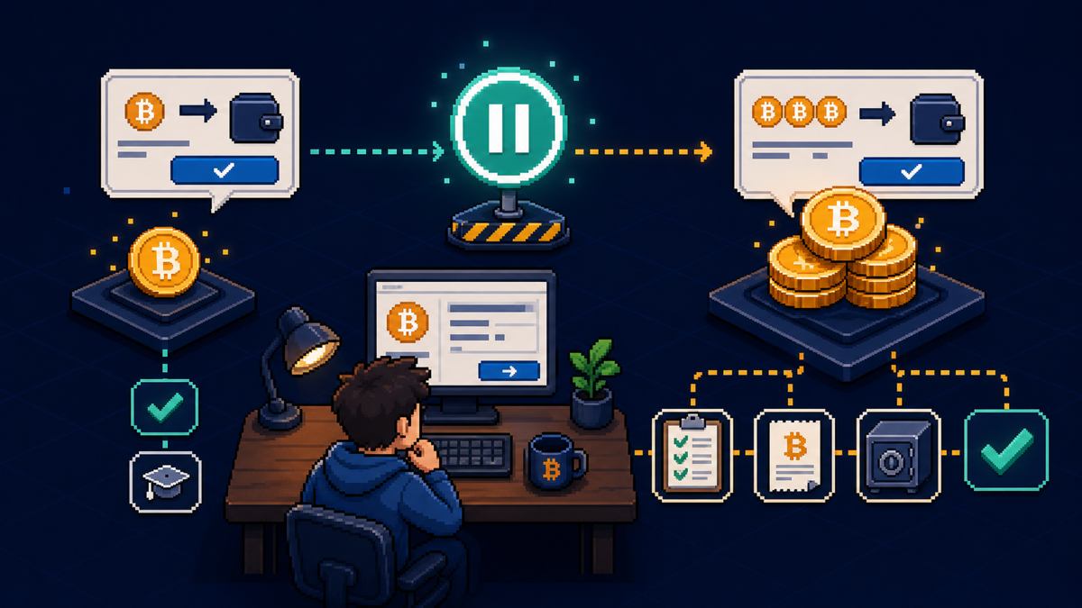 Beginner checking before increasing Bitcoin purchase size.