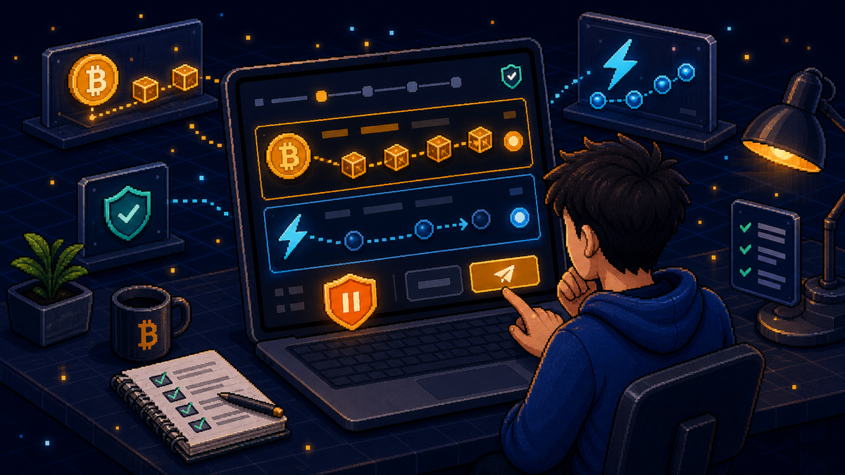 Beginner checking the Bitcoin network before sending